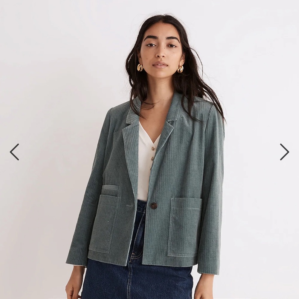 Madewell Women’s Corduroy Crop Dorset Blazer Size Large